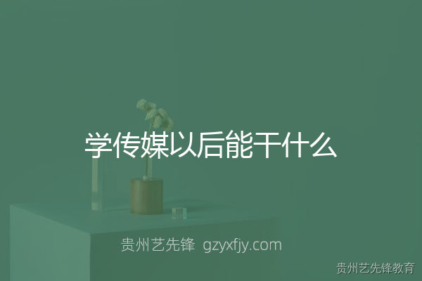 学传媒以后能干什么？