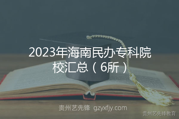 2023年海南民办专科院校汇总（6所）