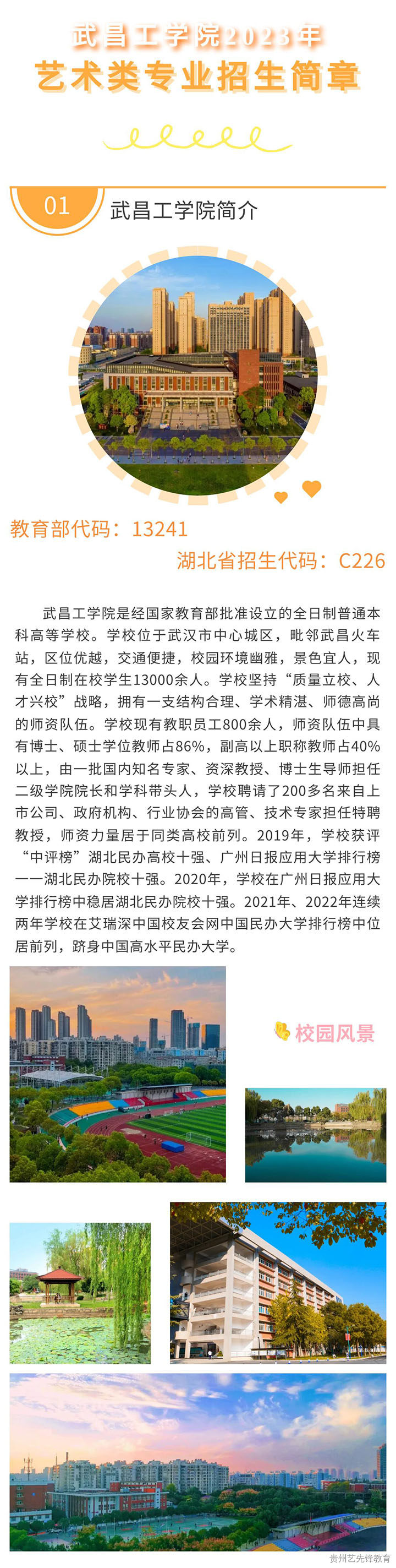 武昌工学院2023年艺术类专业招生简章